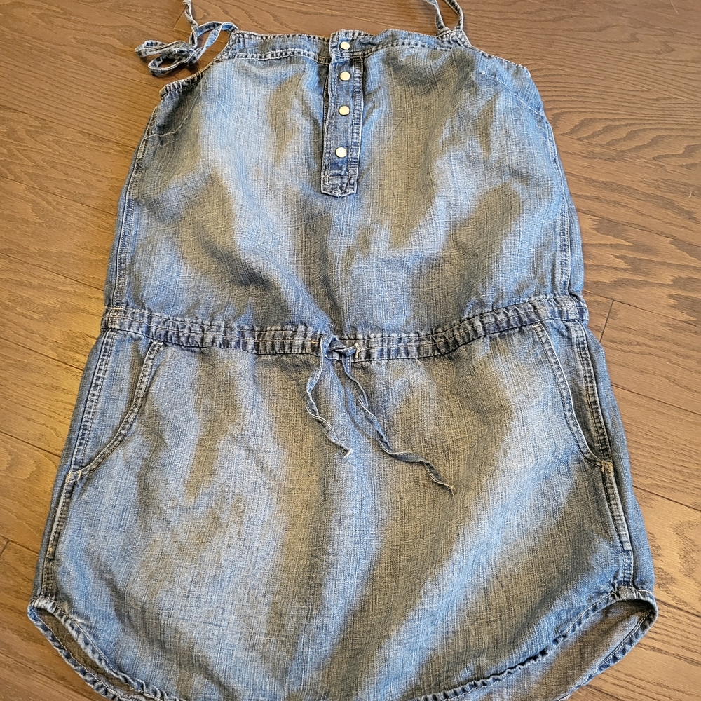 GAP Blue Denim Midi Dress